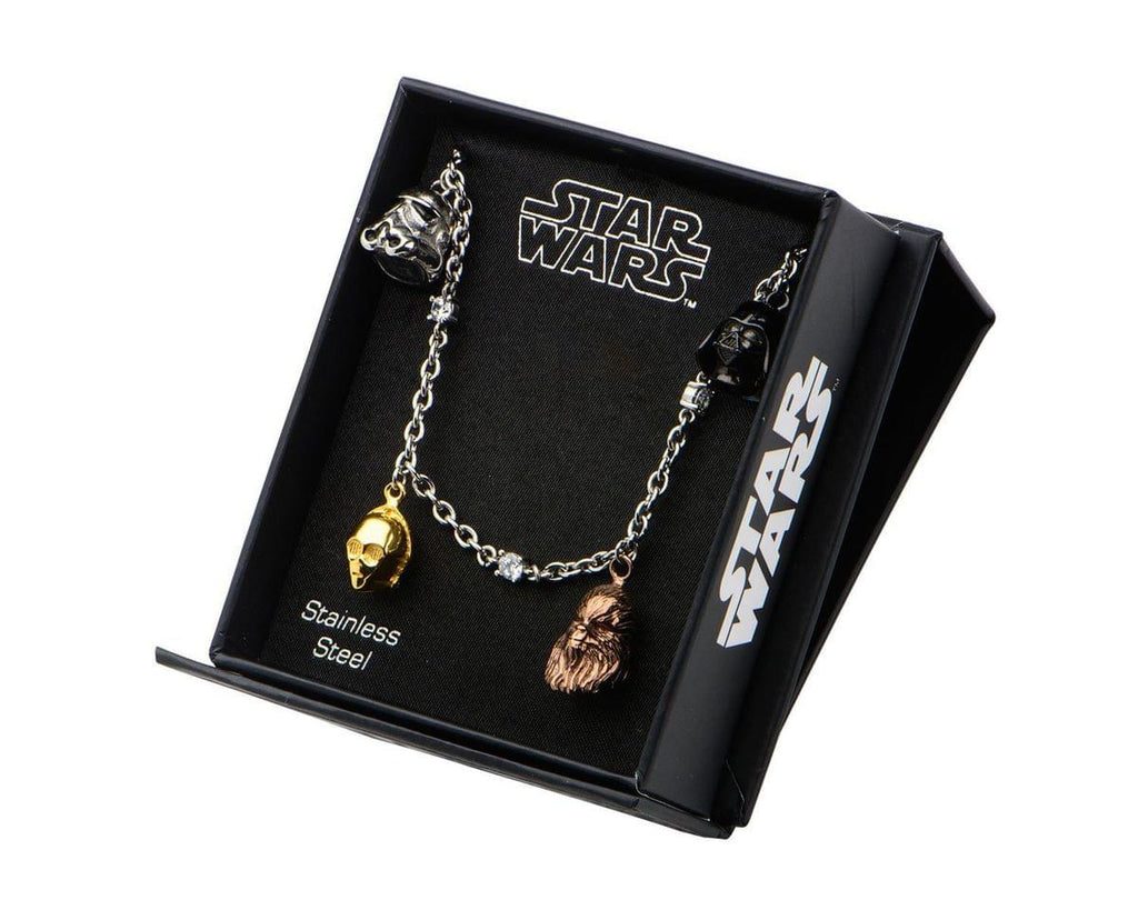Star Wars Tween 3D Characer Charms Bracelet 7.25"