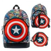 Marvel Captain America Eject Backpack & Removable Shield Bag