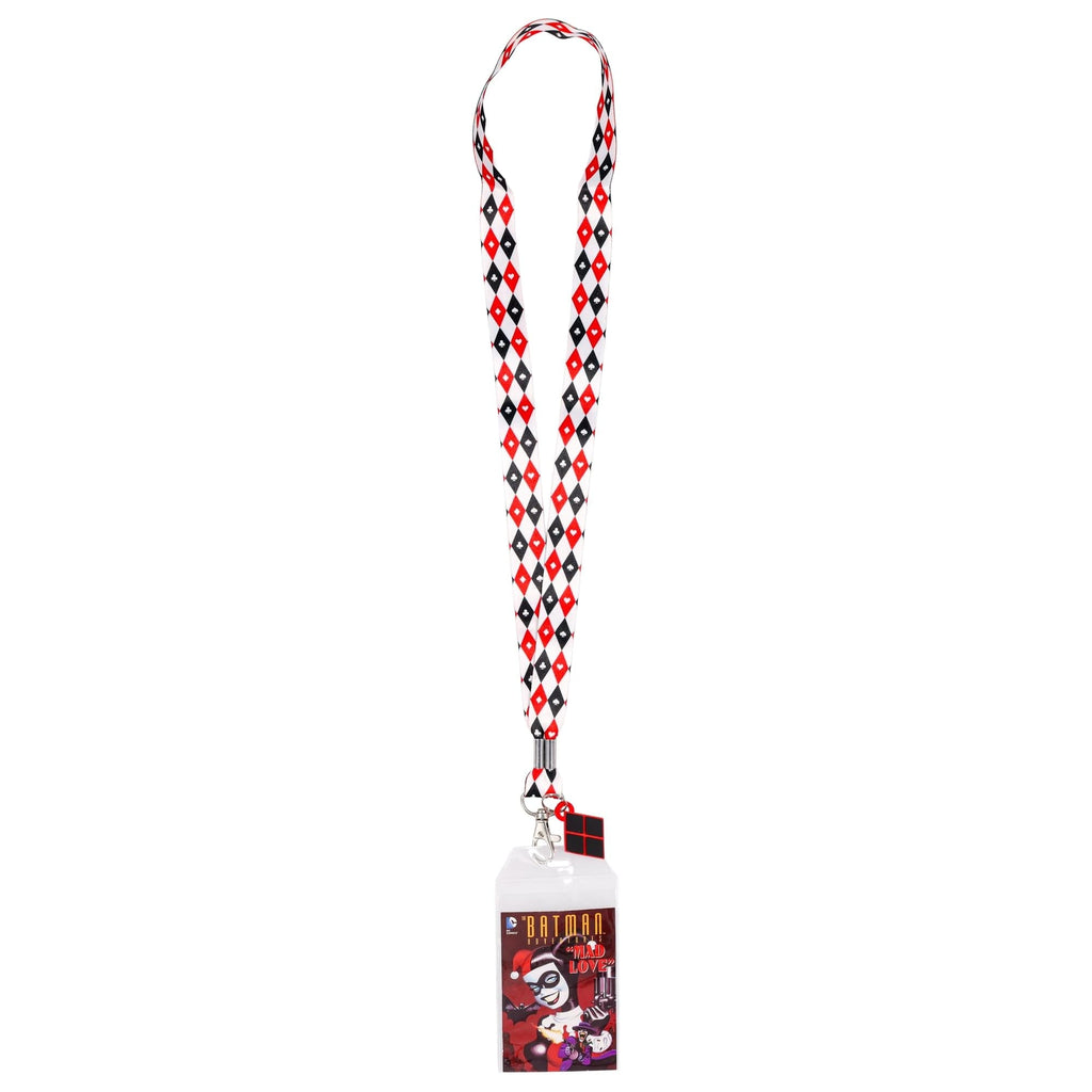 DC Comics Harley Quinn Pattern Lanyard with Charm