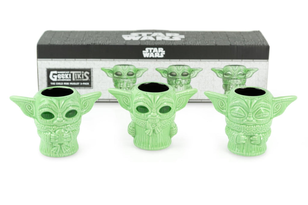 Geeki Tikis Star Wars Mandalorian The Child Mini Muglets | Set of 3 | 2.5 Ounces