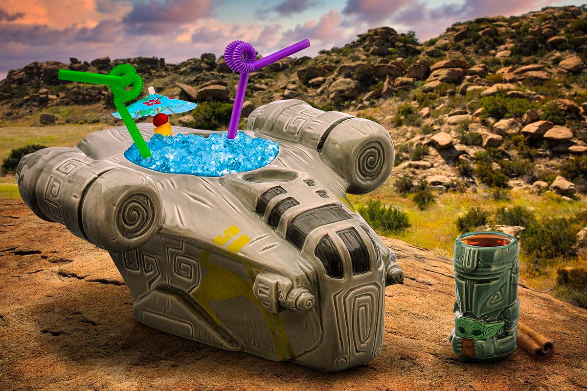 Geeki Tikis Star Wars: The Mandalorian Razor Crest Punch Bowl With Mini Muglet