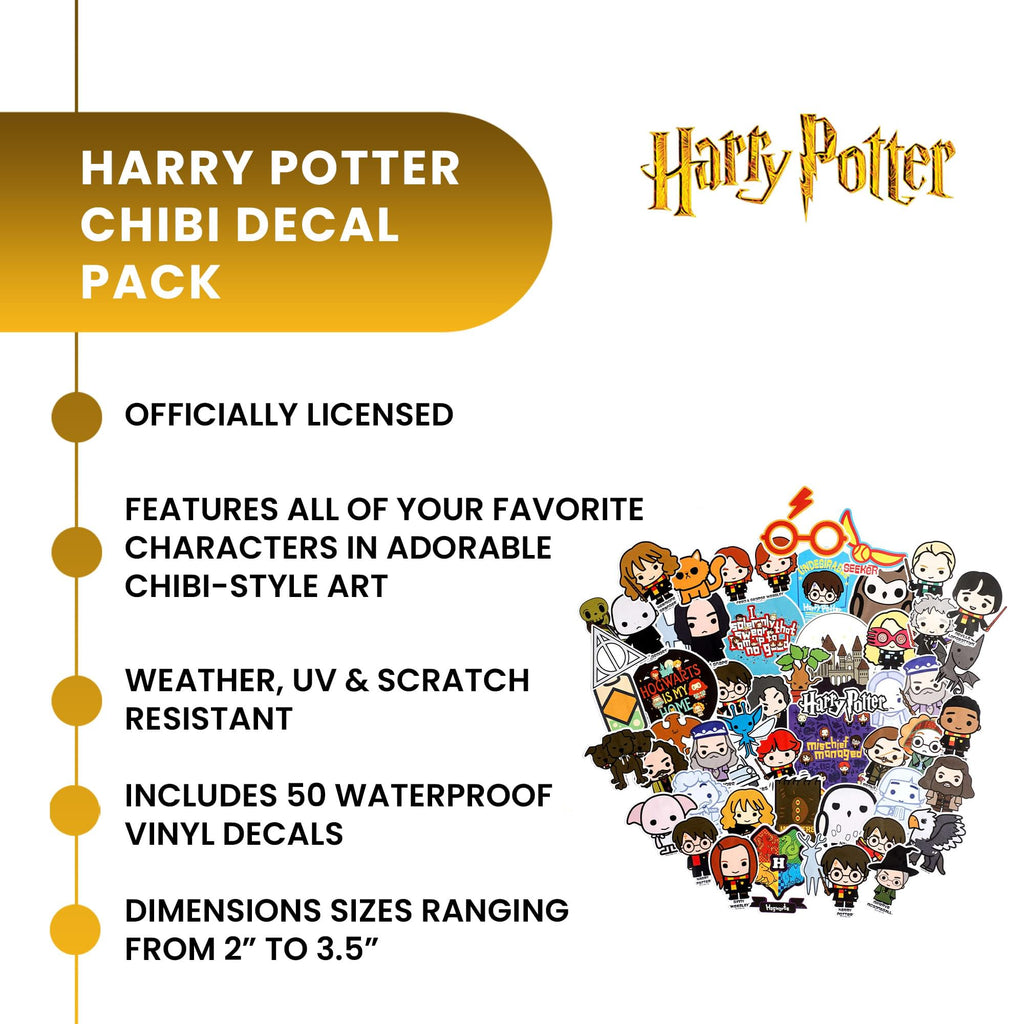 Harry Potter Chibi Vinyl Decal 50-Pack