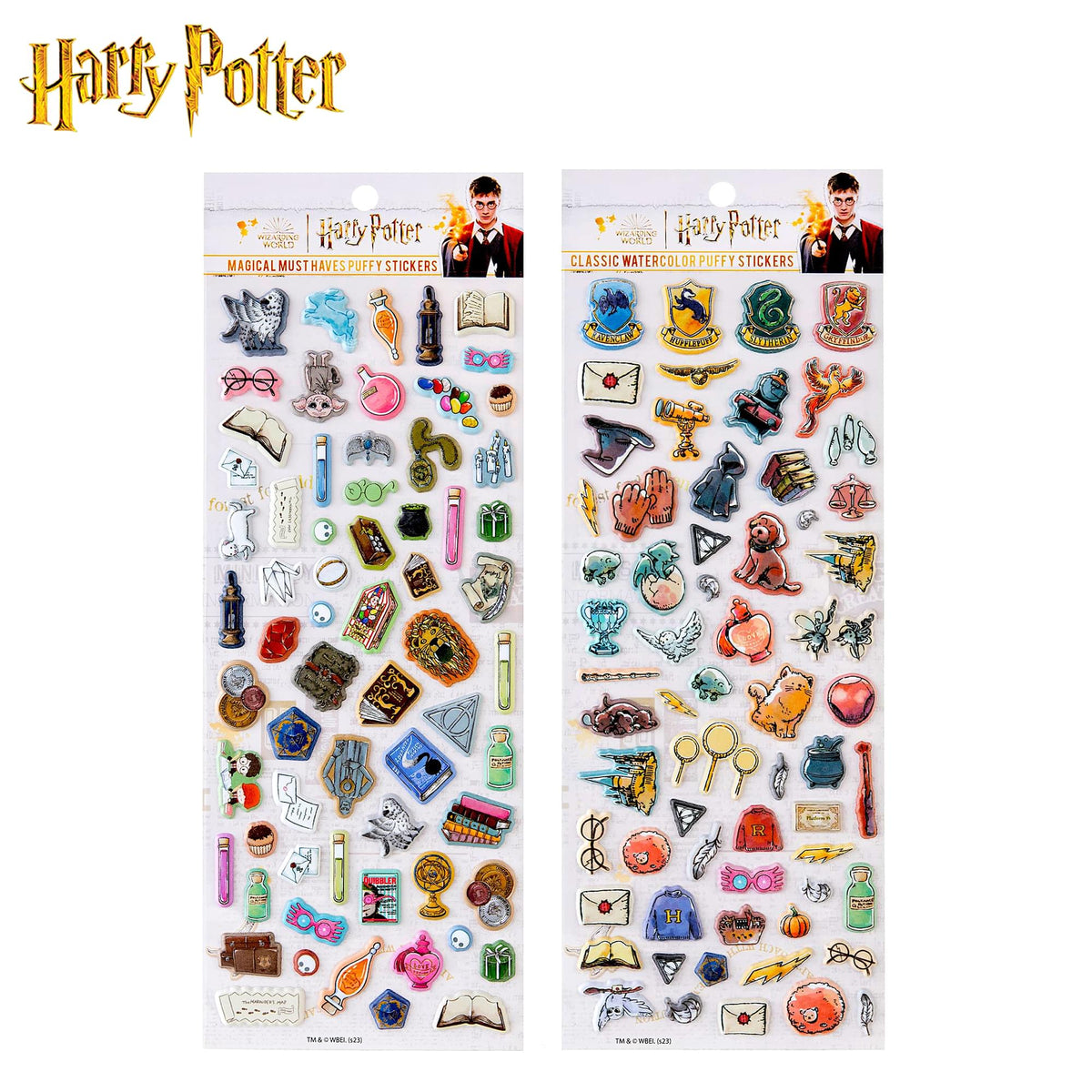 Harry Potter Watercolor Puffy Sticker Sheets | 4-Pack