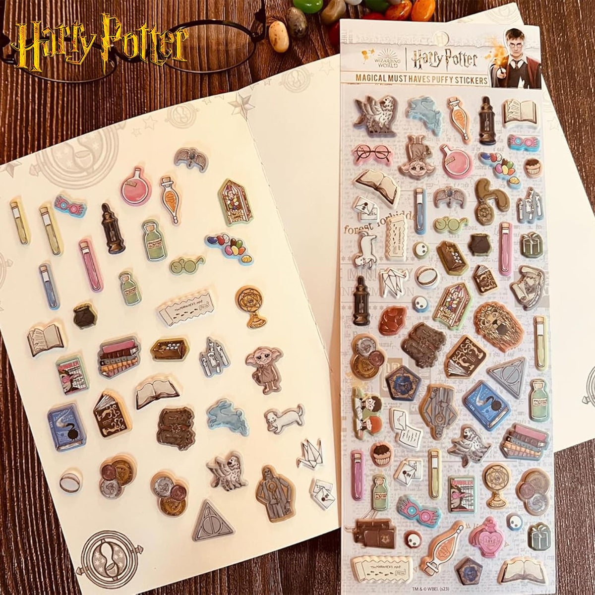 Harry Potter Watercolor Puffy Sticker Sheets | 4-Pack