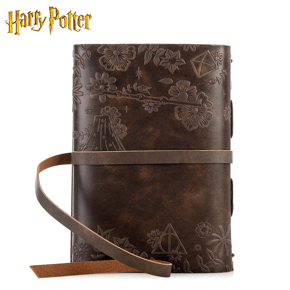 Harry Potter Deathly Hallows Leather Wrap Journal | 240 Pages