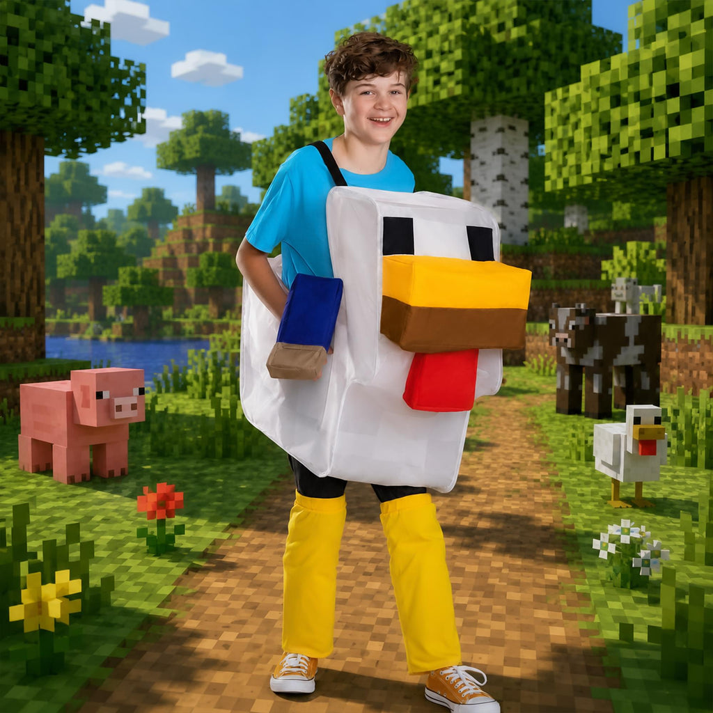 Minecraft Chicken Jockey Ride-On Child Costume | Unisize 8+
