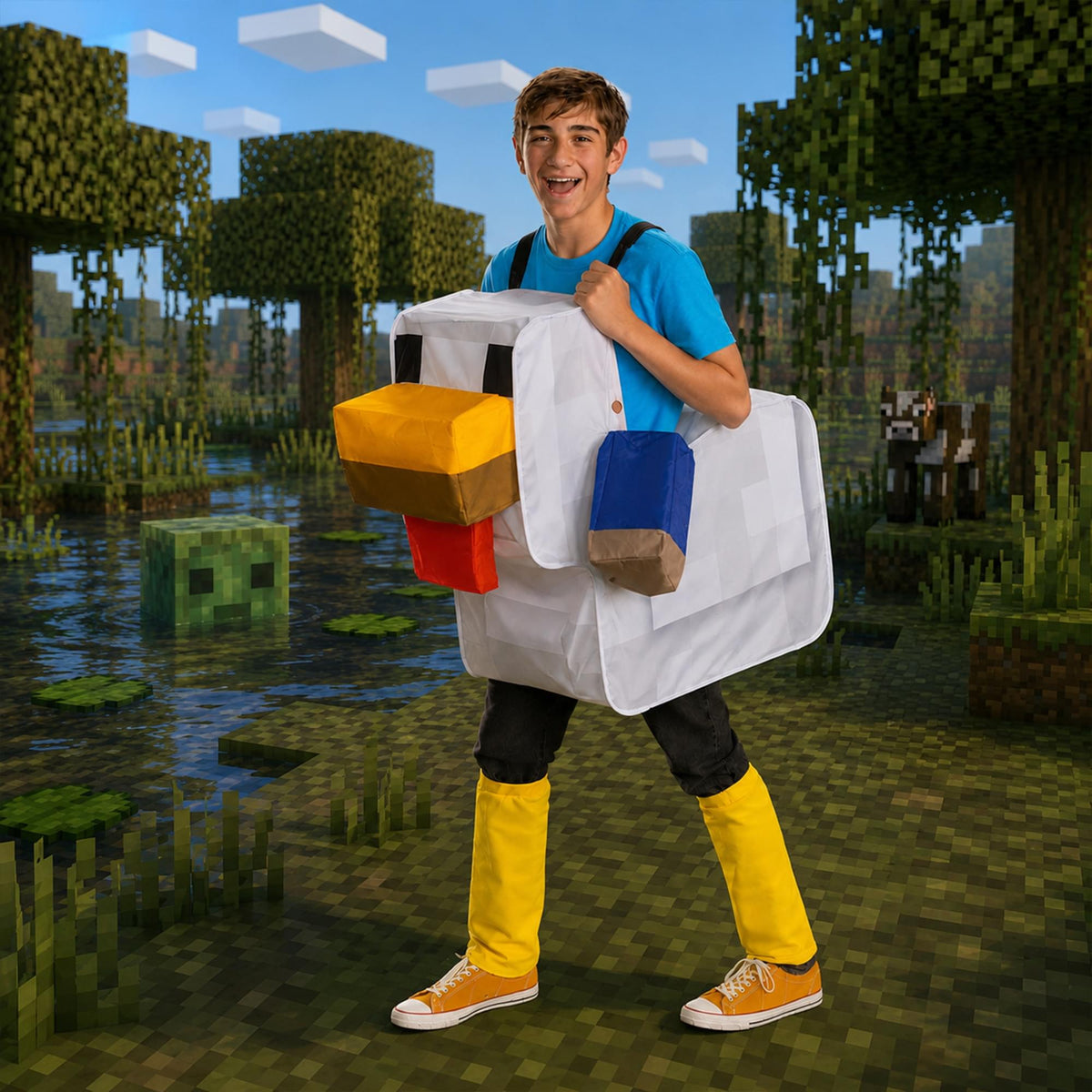 Minecraft Chicken Jockey Ride-On Child Costume | Unisize 8+