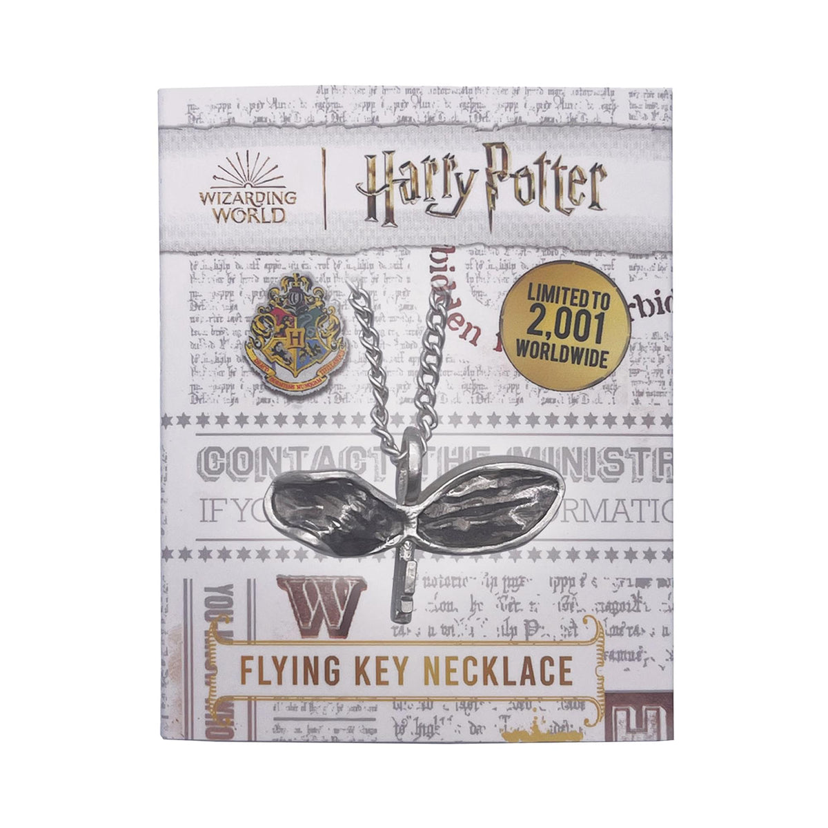 Harry Potter Flying Key Limited Edition .999 Silver-Plated Necklace Replica