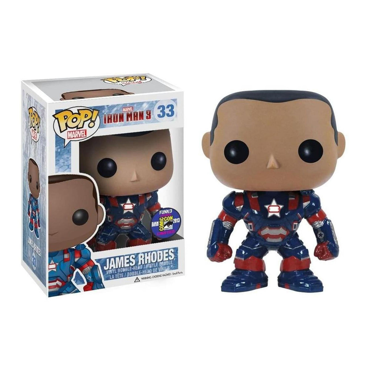 Marvel Pop Vinyl: Iron Man 3 Movie James Rhodes SDCC 2013 Exclusive Chase