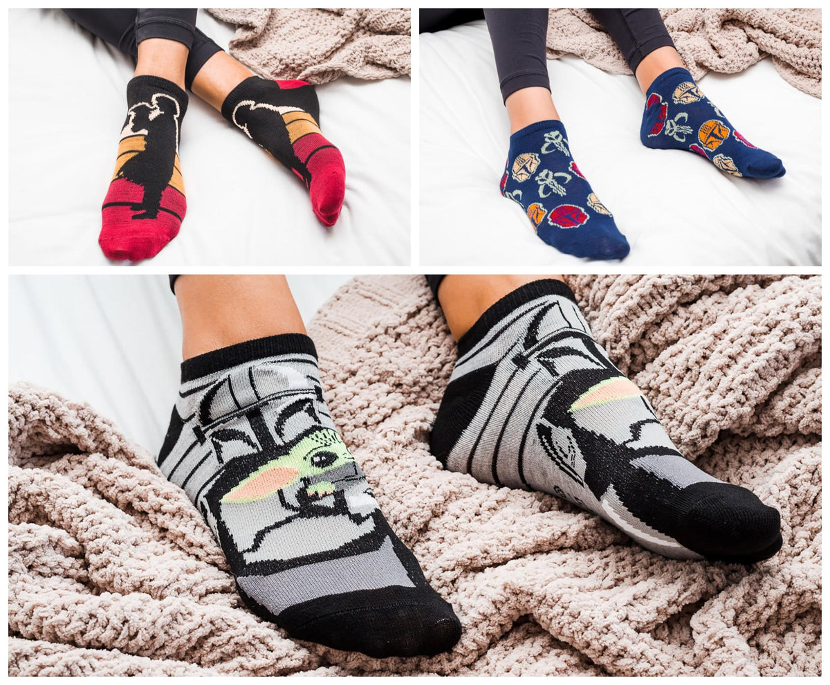Star Wars: The Mandalorian Unisex Low-Cut Socks | Set B | 5 Pairs | Size 4-10