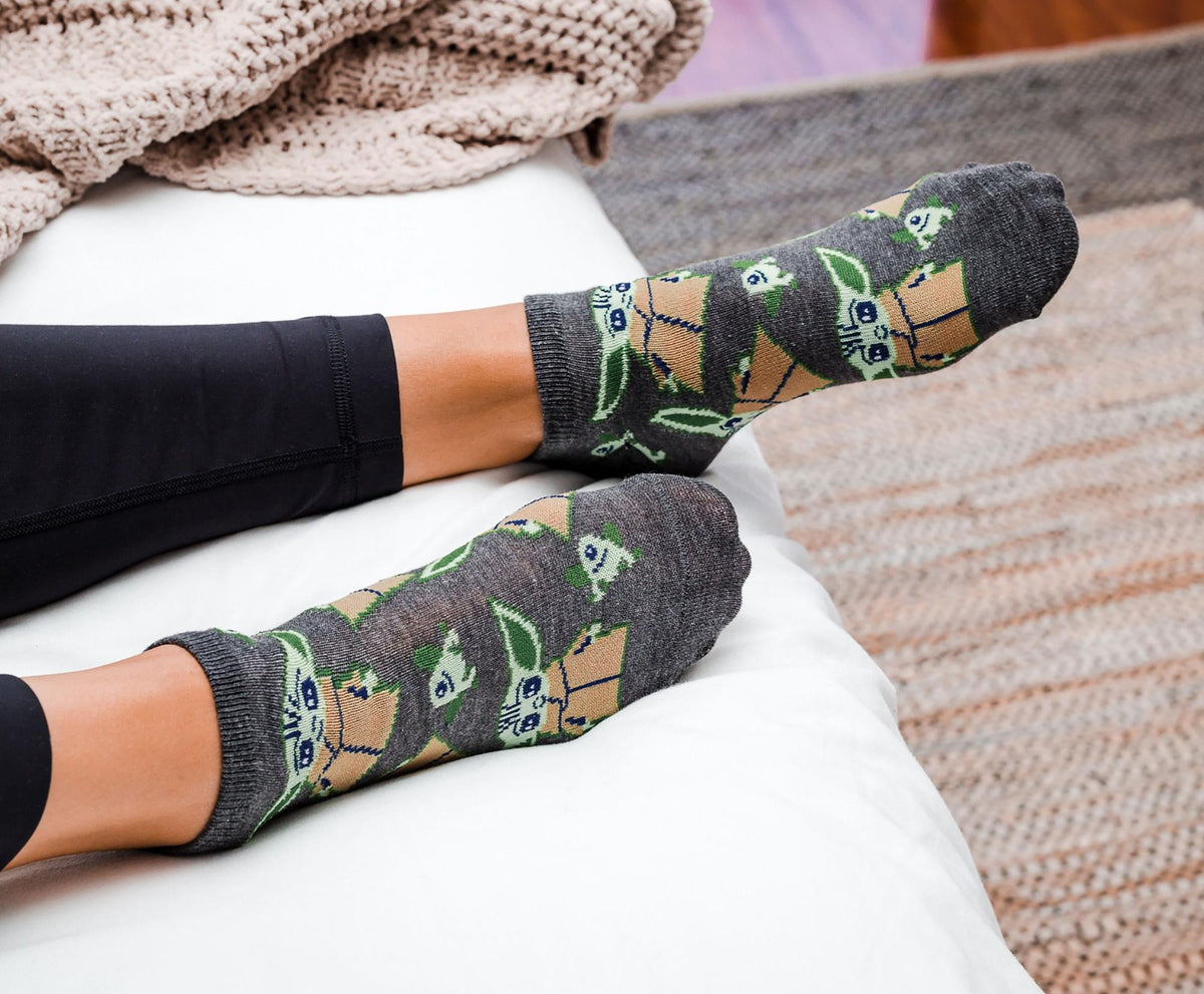 Star Wars: The Mandalorian Unisex Low-Cut Socks | Set B | 5 Pairs | Size 4-10
