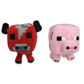 Minecraft 7" Animal Plush Pig & Mooshroom Cow Set Of 2