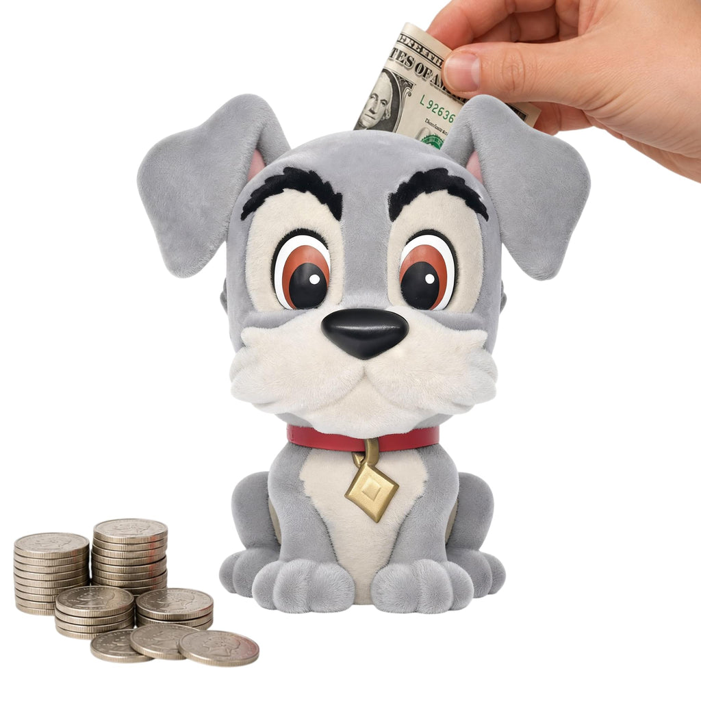 Disney Lady & The Tramp Tramp 9-Inch Flocked PVC Figural Bank