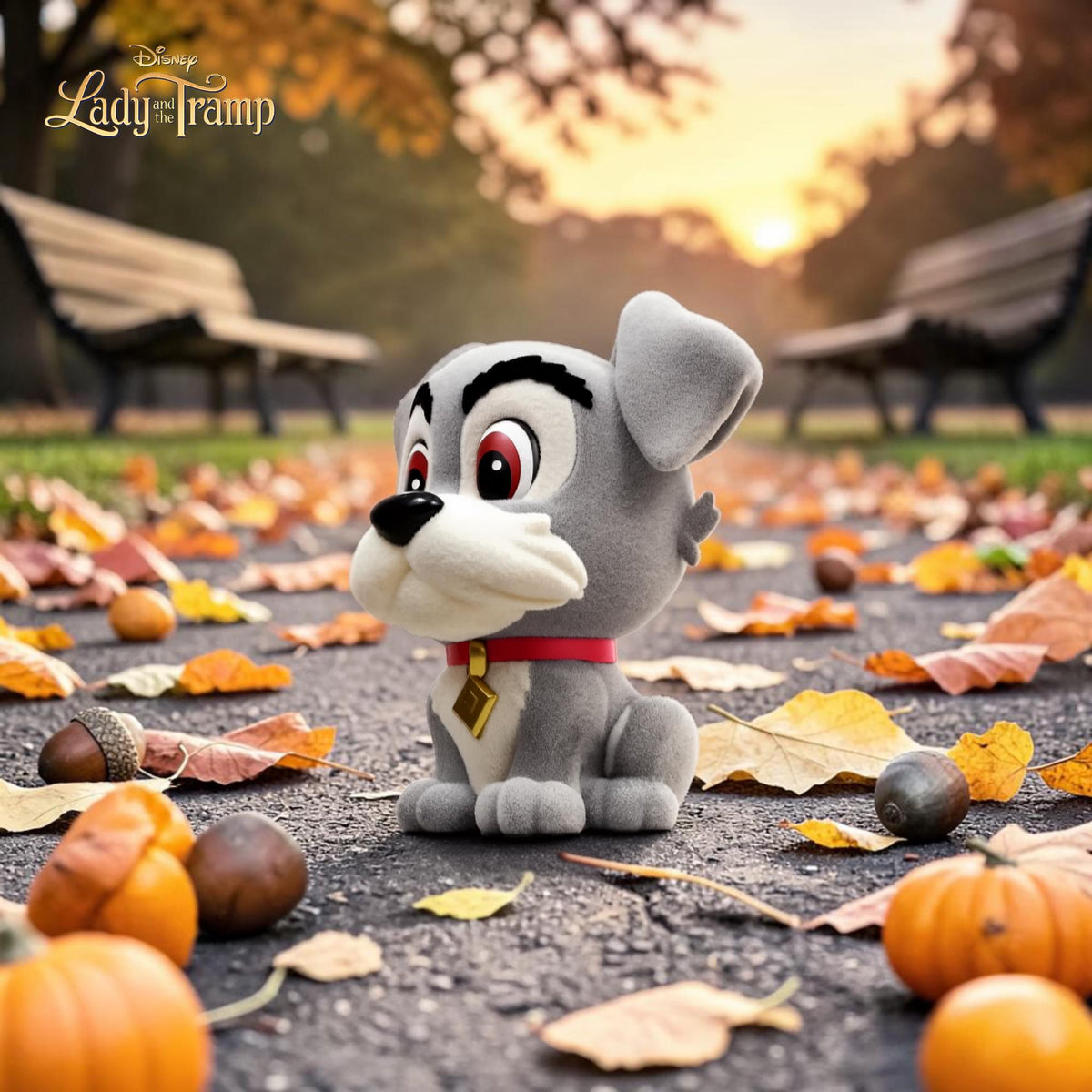Disney Lady & The Tramp Tramp 9-Inch Flocked PVC Figural Bank