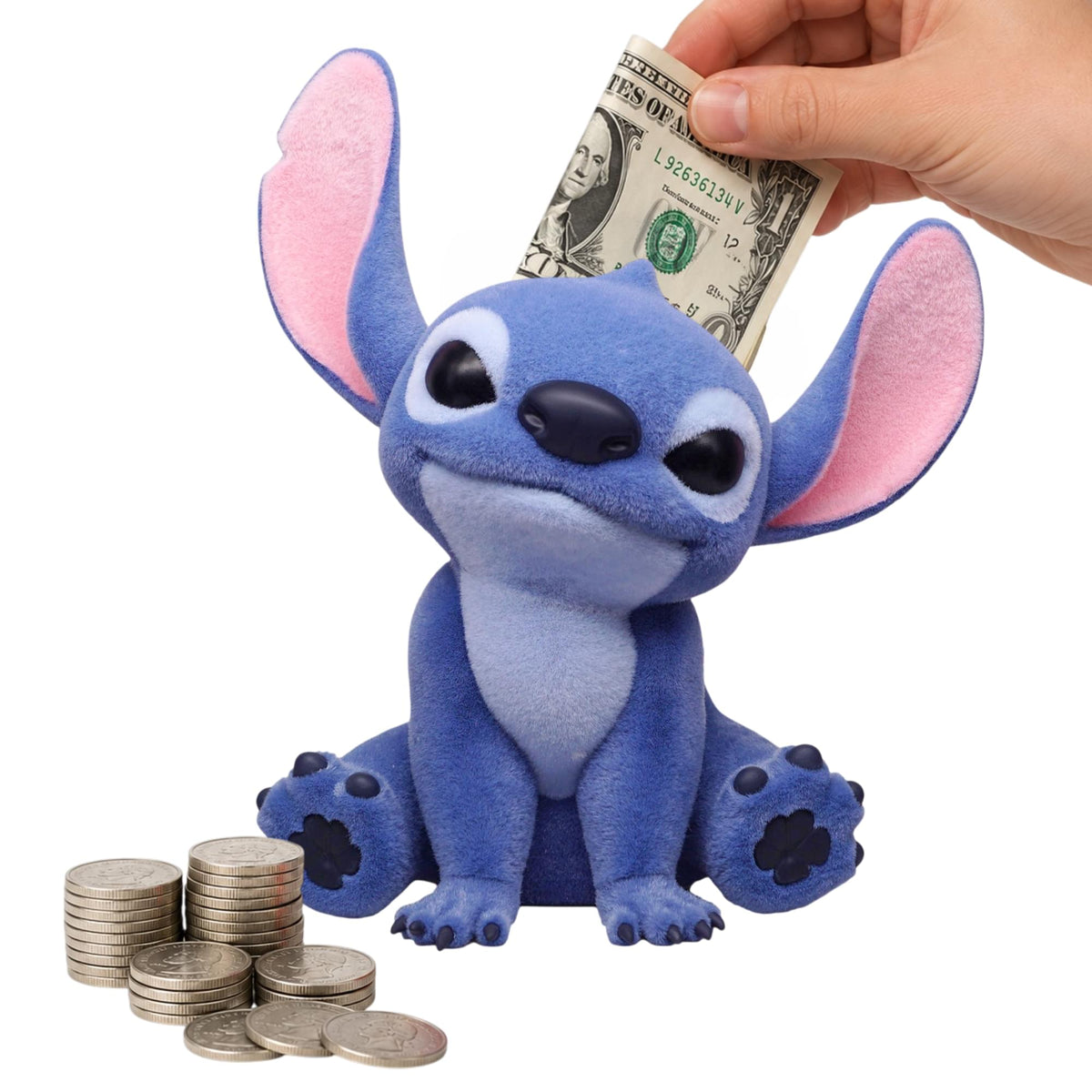 Disney Lilo & Stitch Stitch 9-Inch Flocked PVC Figural Bank