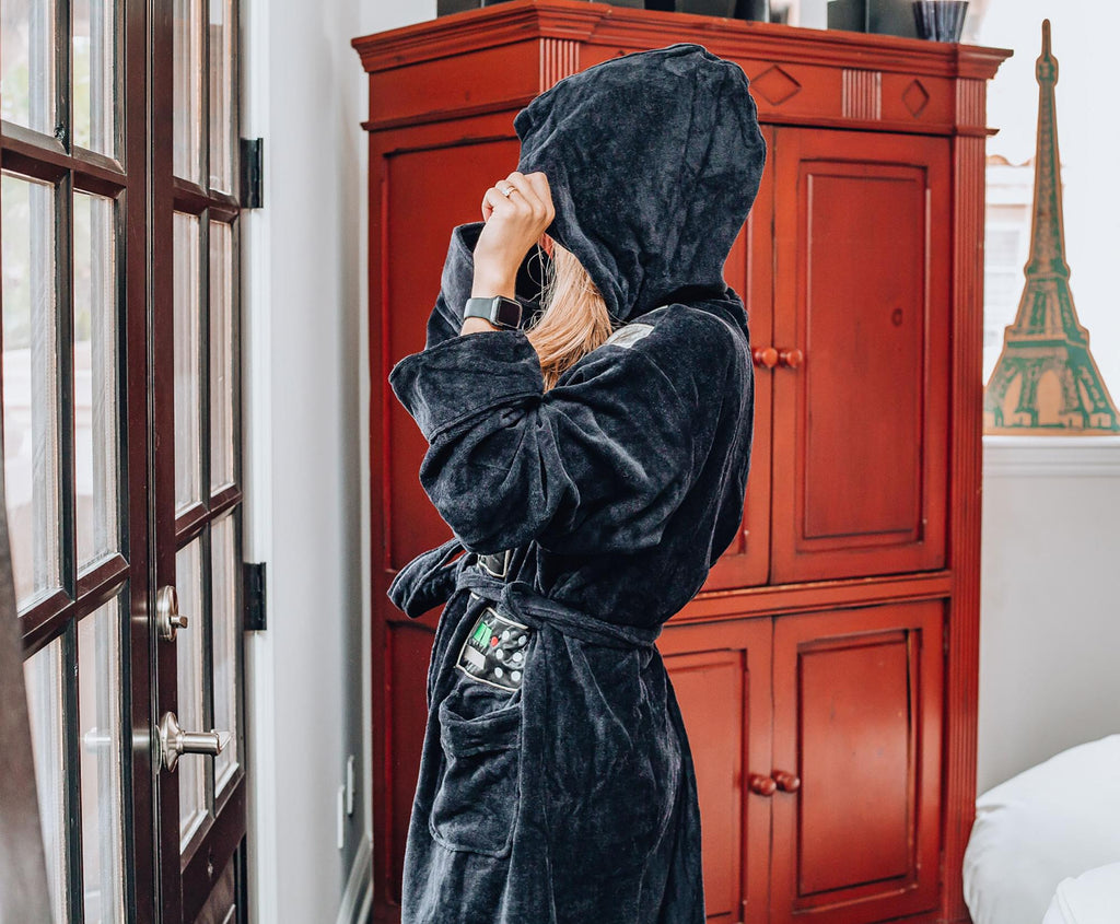 Star Wars Darth Vader Unisex Terrycloth Bathrobe for Adults | One Size Fits Most