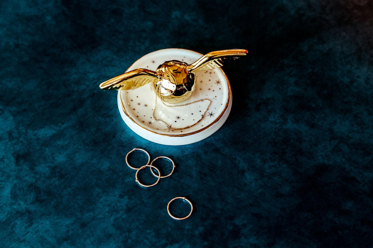 Harry Potter Golden Snitch Ceramic Trinket Tray | 4 Inches