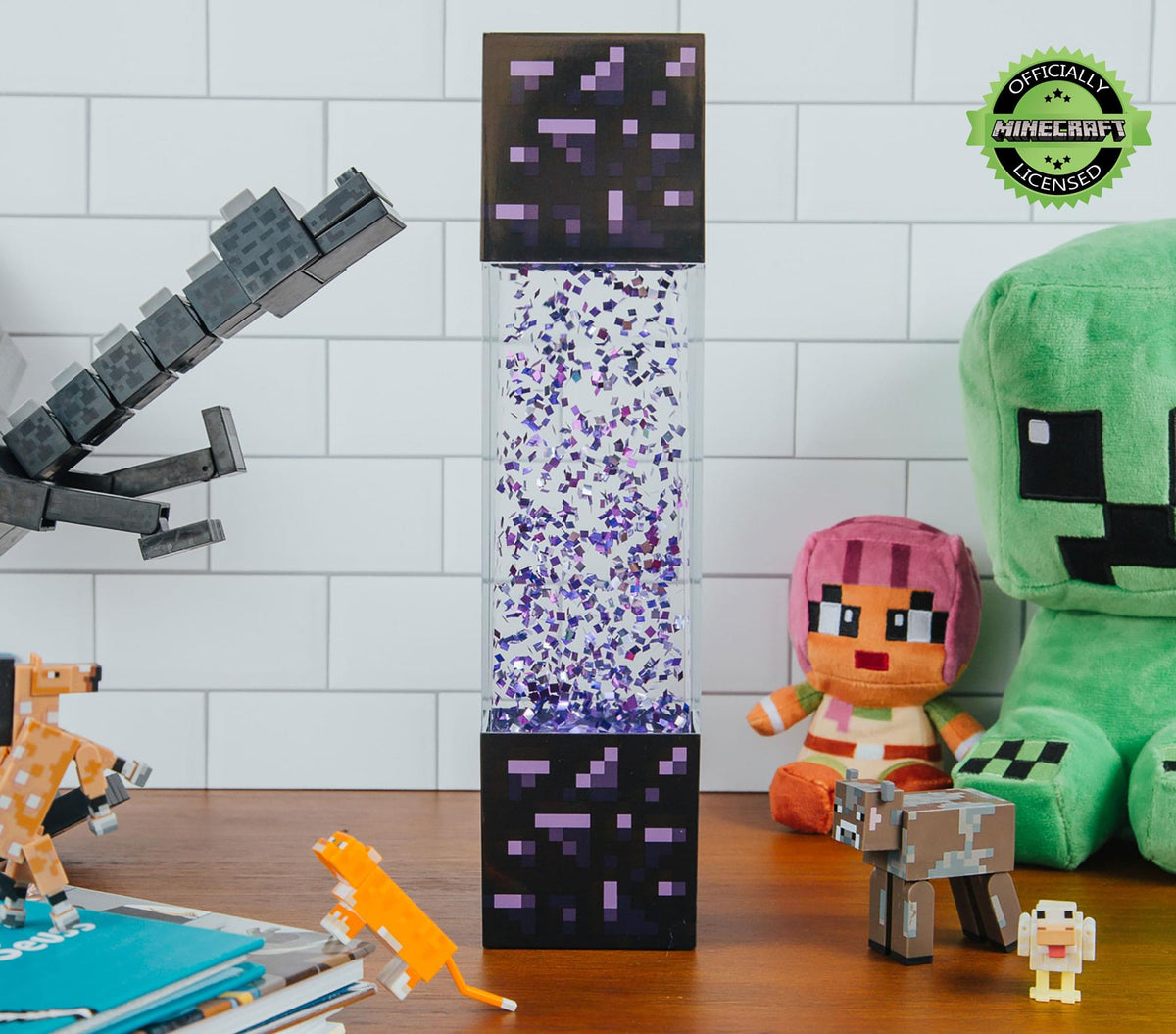 Minecraft Multi-Nether Portal Glitter Motion Light | 12 Inches Tall