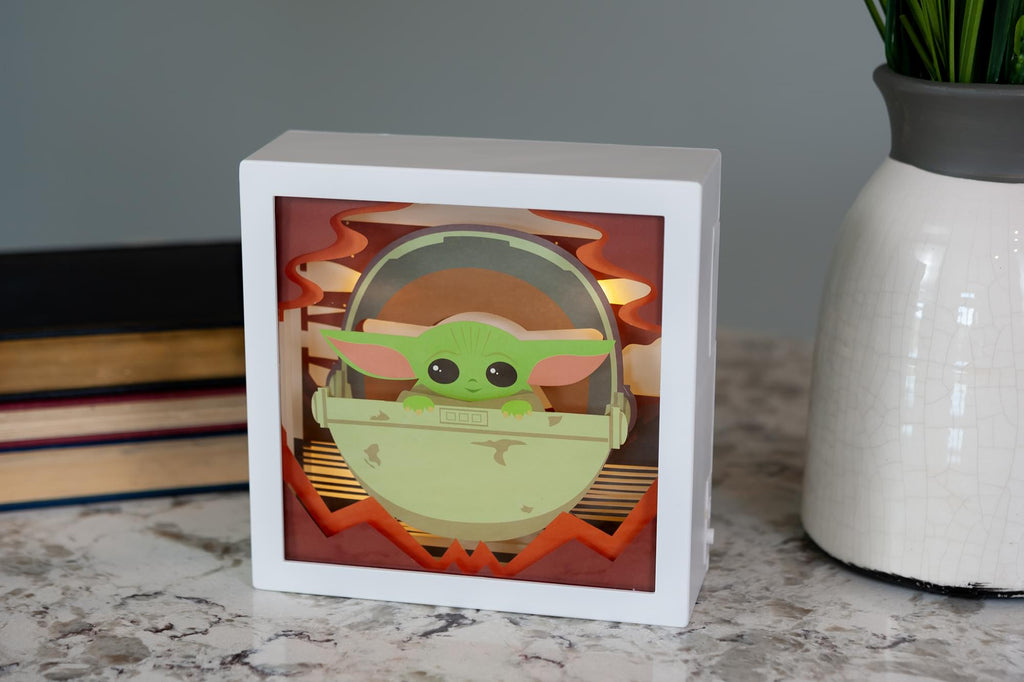 Star Wars: The Mandalorian, The Child 3D Mini Shadow Light Box | 6 x 6 Inches