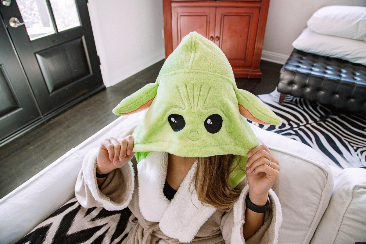 Star Wars: The Mandalorian The Child Bathrobe for Women | One Size Fits Most