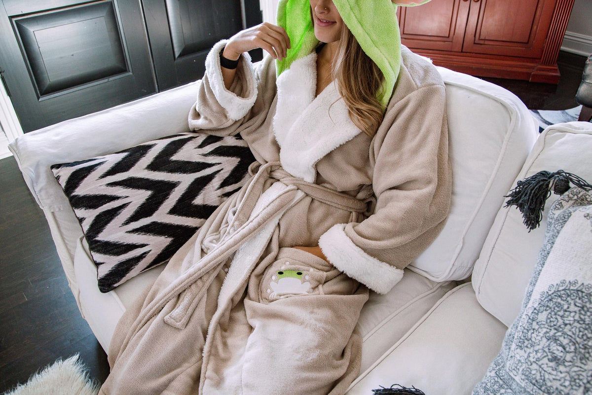 Star Wars: The Mandalorian The Child Bathrobe for Women | One Size Fits Most