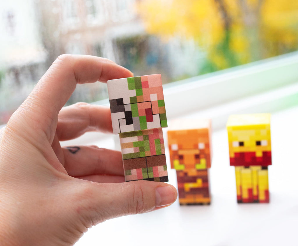 Minecraft Mini Mob Figure Mood Lights | Skeleton, Blaze, Piglin, Zombified Piglin