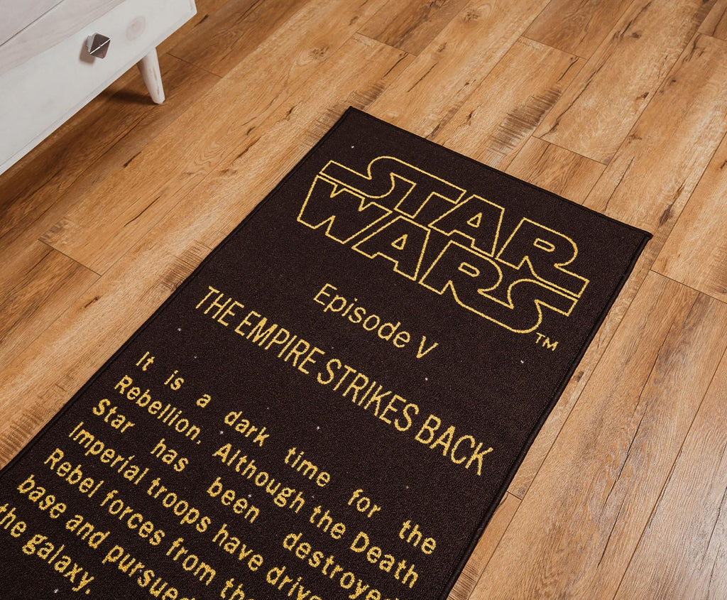 Star Wars: The Empire Strikes Back Title Crawl Printed Area Rug | 27 x 77 Inches