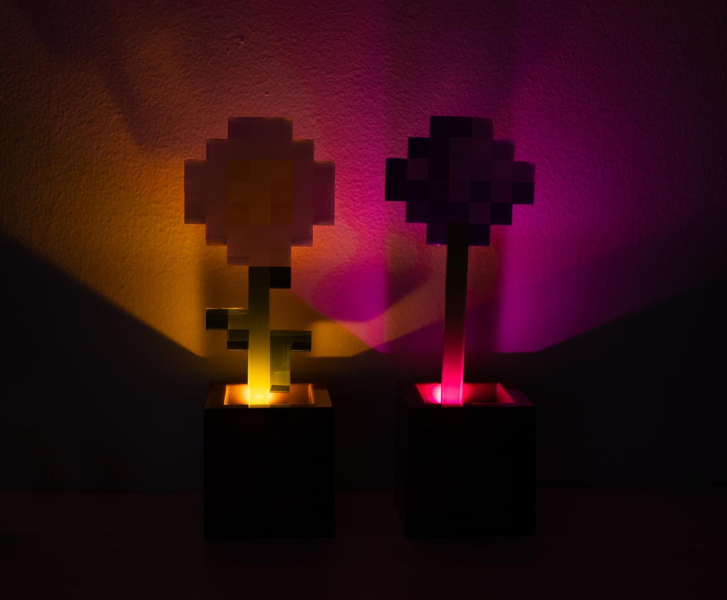 Minecraft Daisy and Allium Flower Pot Mood Lights | Set of 2