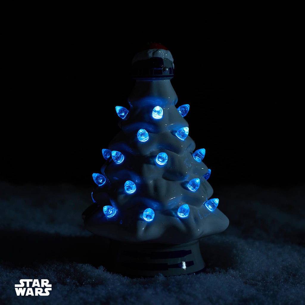 Star Wars R2-D2 Light-Up Ceramic Christmas Tree | 6 Inches Tall
