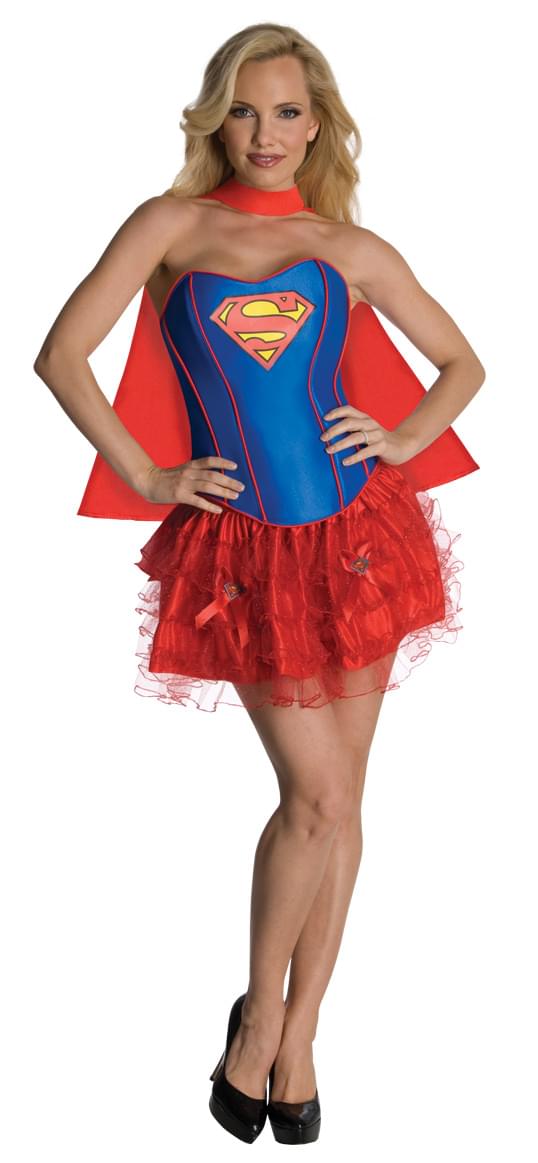 Supergirl Sexy Corset Dress Costume Adult