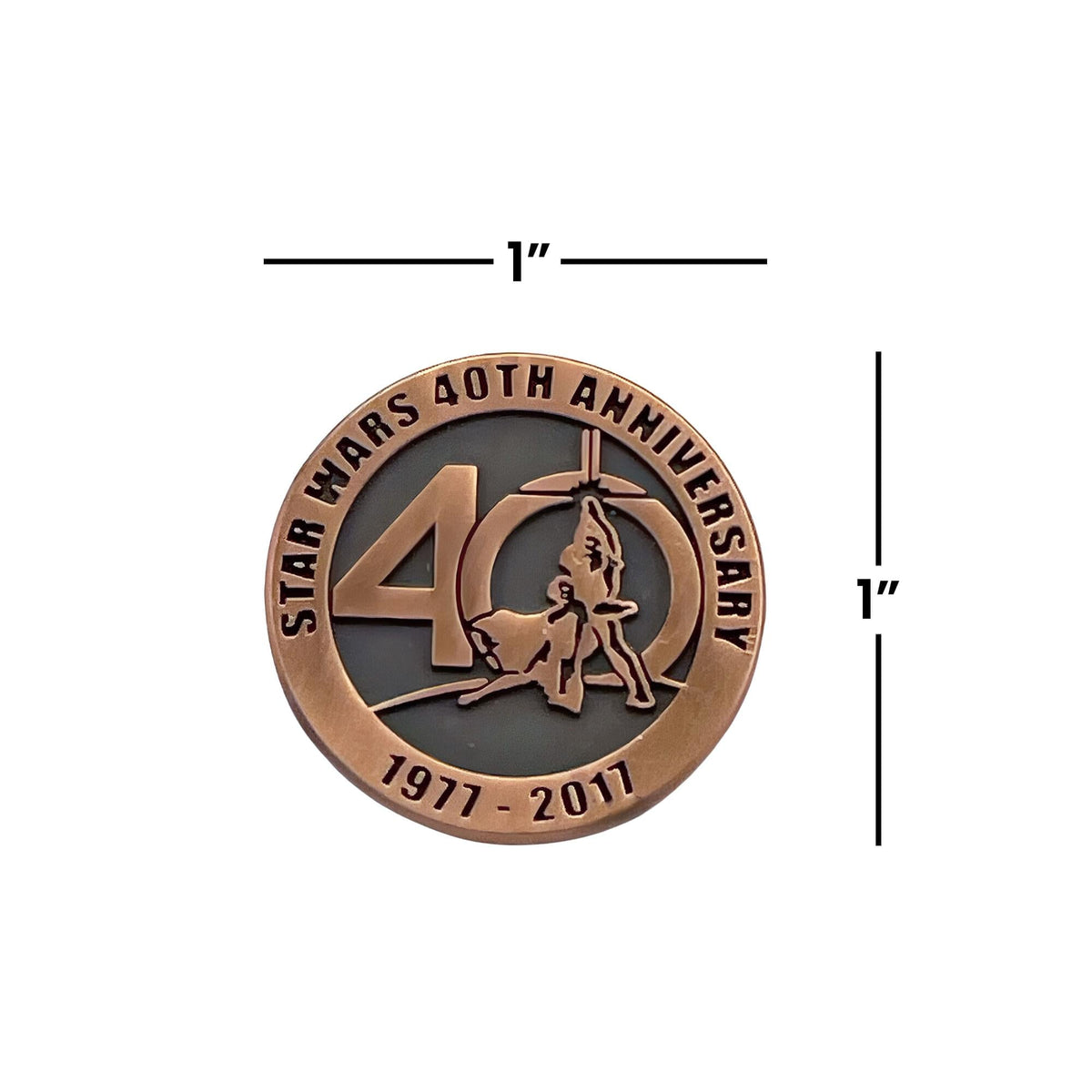 Star Wars 40th Anniversary Collectible Bronze Pin, SDCC '17 Exclusive