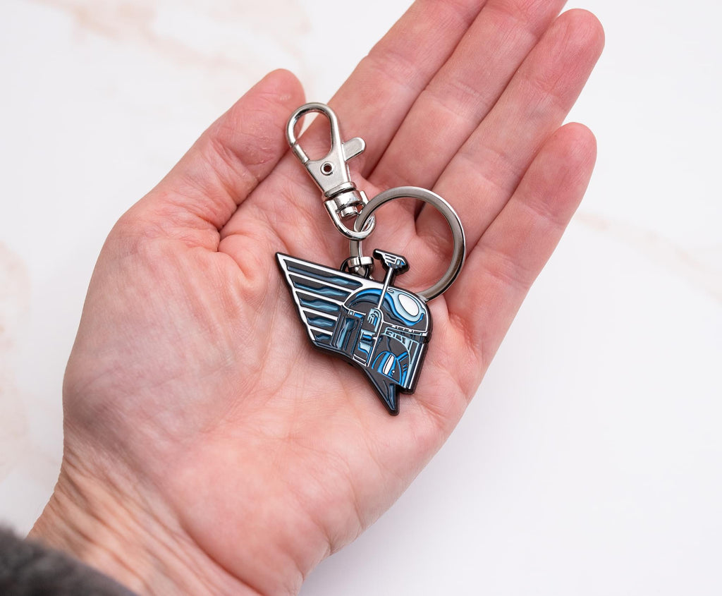 Star Wars: Book of Boba Fett Chrome Helmet Pendant Keychain | Toynk Exclusive