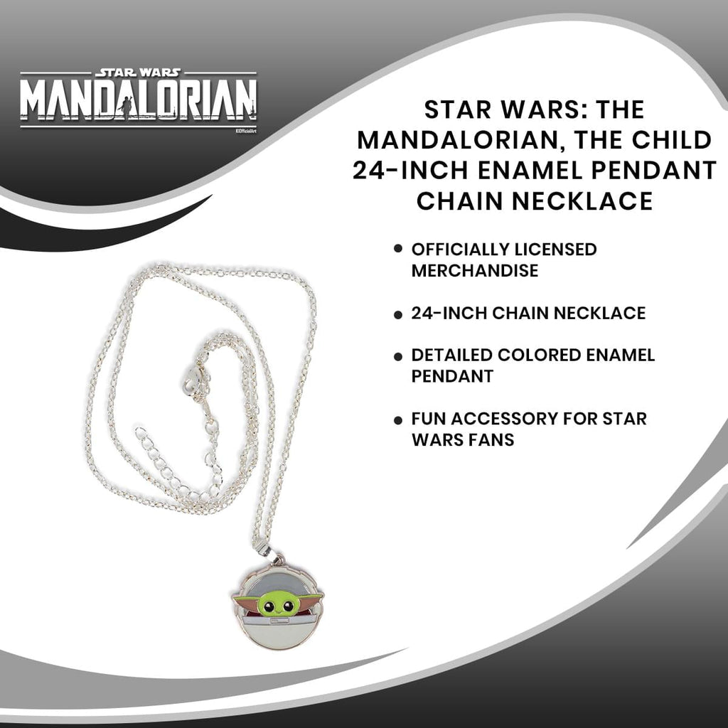 Star Wars: The Mandalorian, The Child 24-Inch Enamel Pendant Chain Necklace