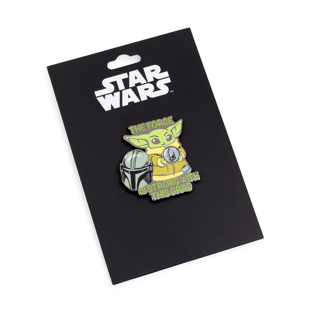 Star Wars: The Mandalorian Grogu "The Force Is Strong With This Grad" Enamel Pin