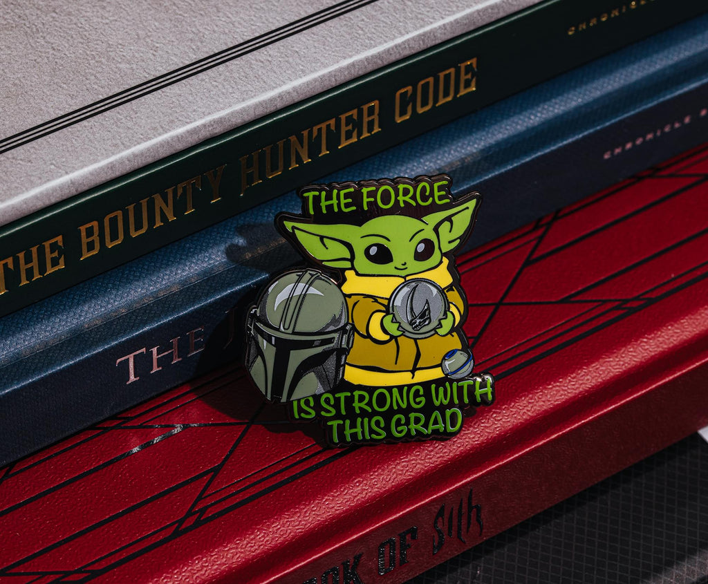 Star Wars: The Mandalorian Grogu "The Force Is Strong With This Grad" Enamel Pin