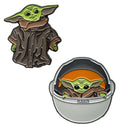 Star Wars: The Mandalorian, The Child "Baby Yoda" Enamel Pin Bundle | Set of 2
