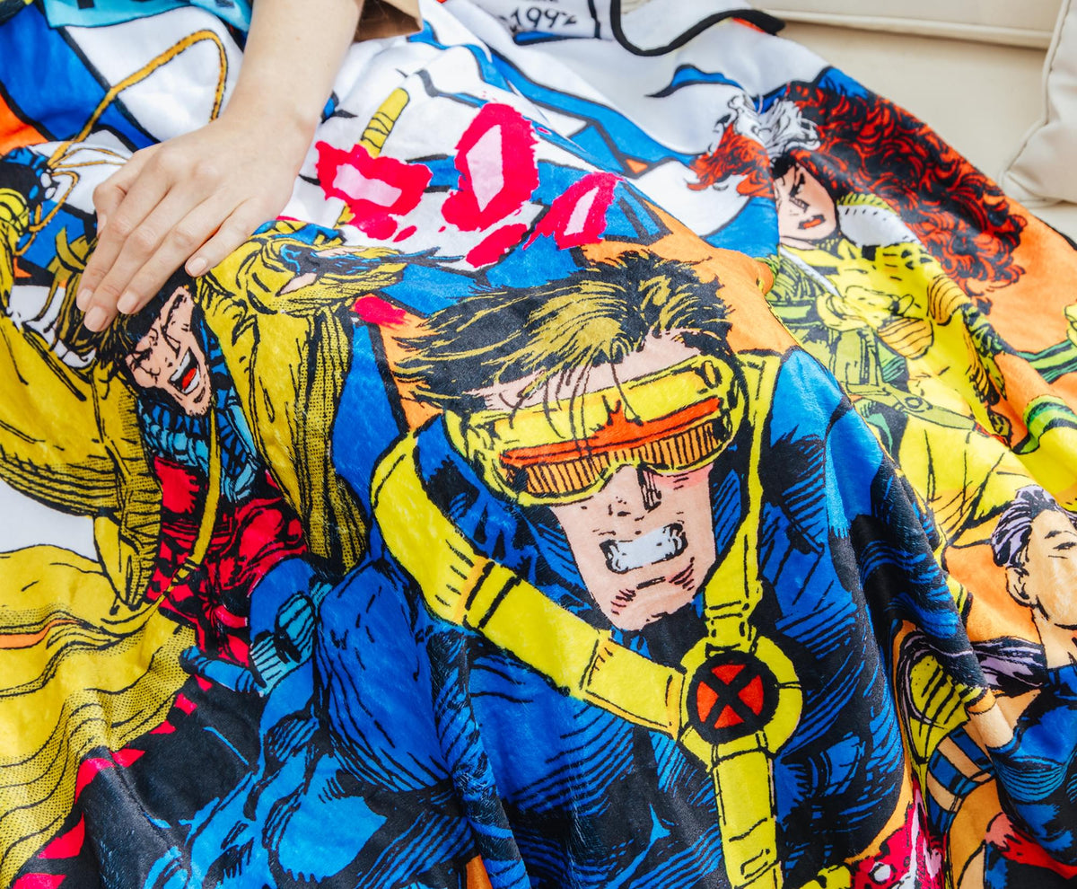 Marvel Comics X-Men Comic Book Cover Fleece Throw Blanket | 45 x 60 Inches