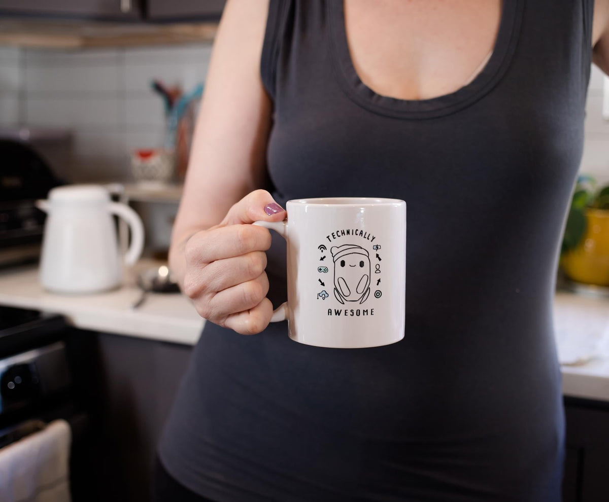 Ron's Gone Wrong "Technically Awesome" Ceramic Mug Exclusive | Holds 11 Ounces