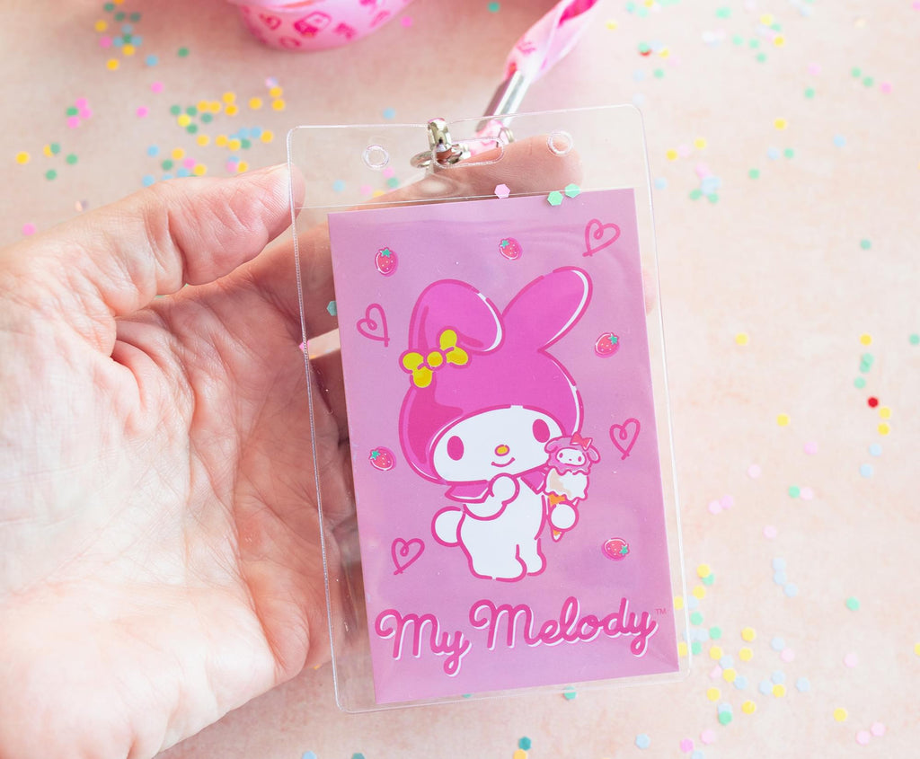 Sanrio My Melody And Kuromi Lanyards With ID Badge Holders and Charms | Set of 2