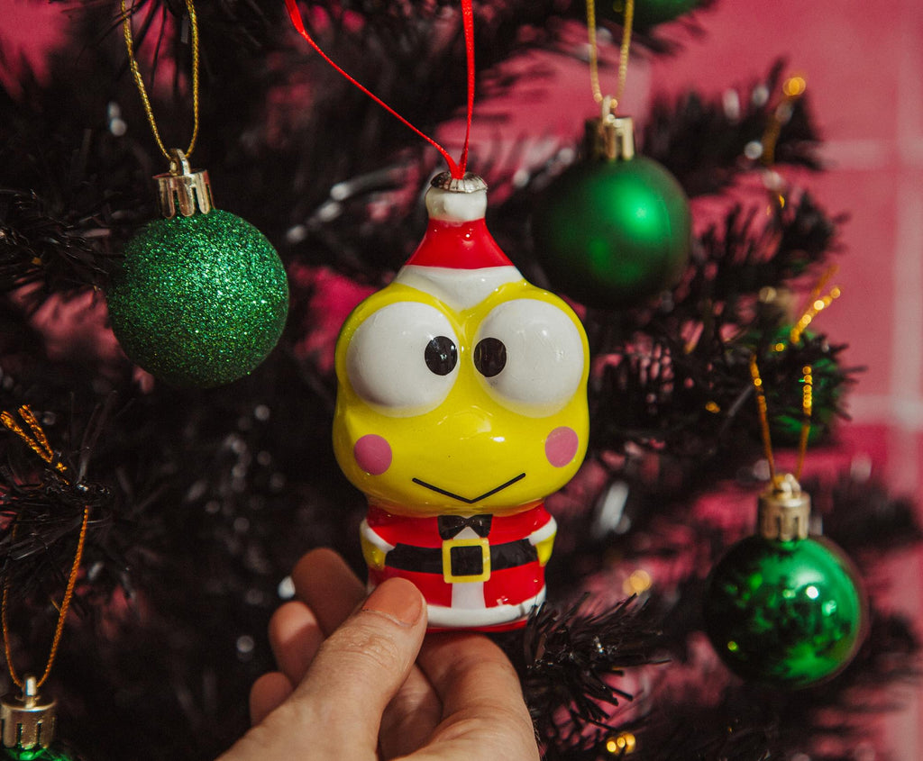 Sanrio Keroppi Santa 4-Inch Shatterproof Decoupage Ornament