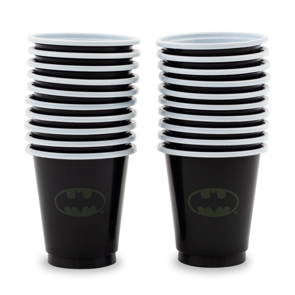 DC Comics Batman Logo 2-Ounce Disposable Plastic Mini Cups | Set of 20
