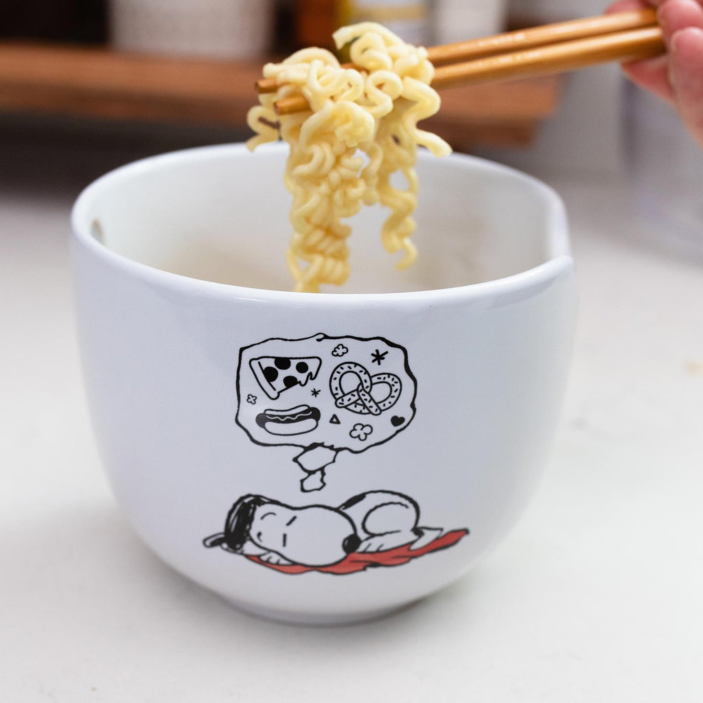 Back To School 20oz Ceramic Ramen Bowl and Chopsticks Set of 12