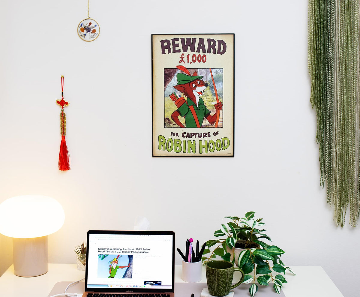 Disney Robin Hood Reward Poster Wood Wall Art Sign