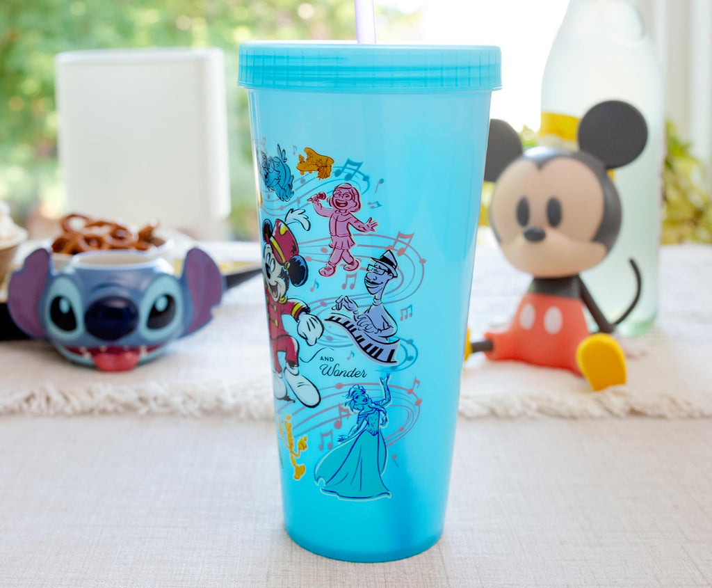 Disney 100 Mickey Mouse Color-Change Tumbler With Lid and Straw | Holds 20 Ounce
