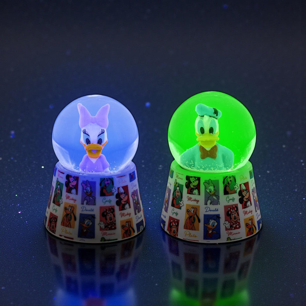Disney Donald and Daisy Duck Mini Light-Up Snow Globes | Set of 2