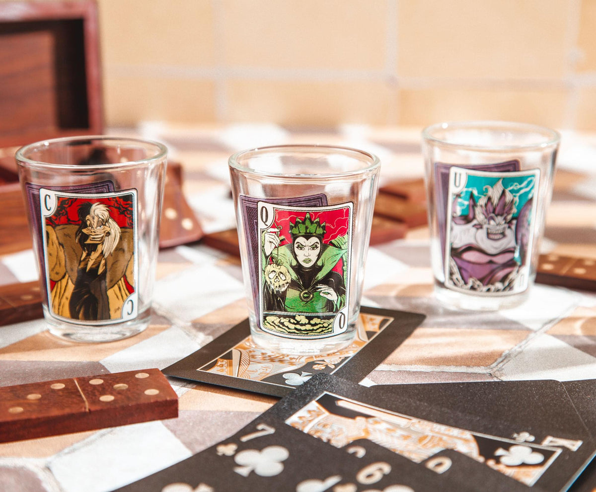 Disney Villains Portraits 1-Ounce Mini Shot Glasses | Set of 4