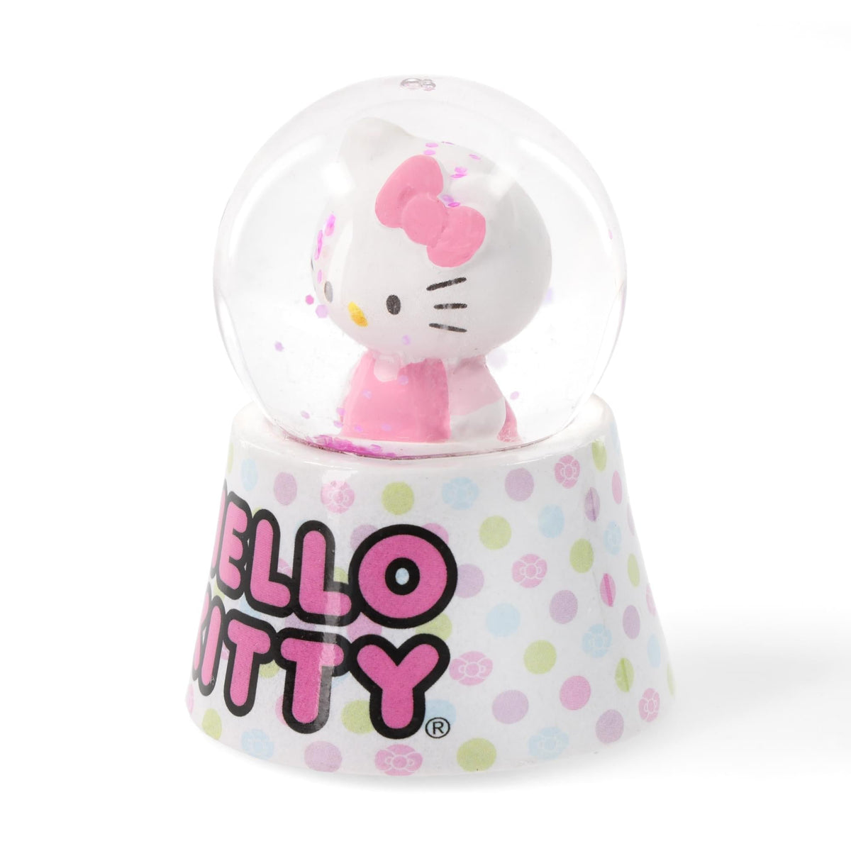 Sanrio Hello Kitty Polka Dots Mini Light-Up Snow Globe | 3 Inches Tall