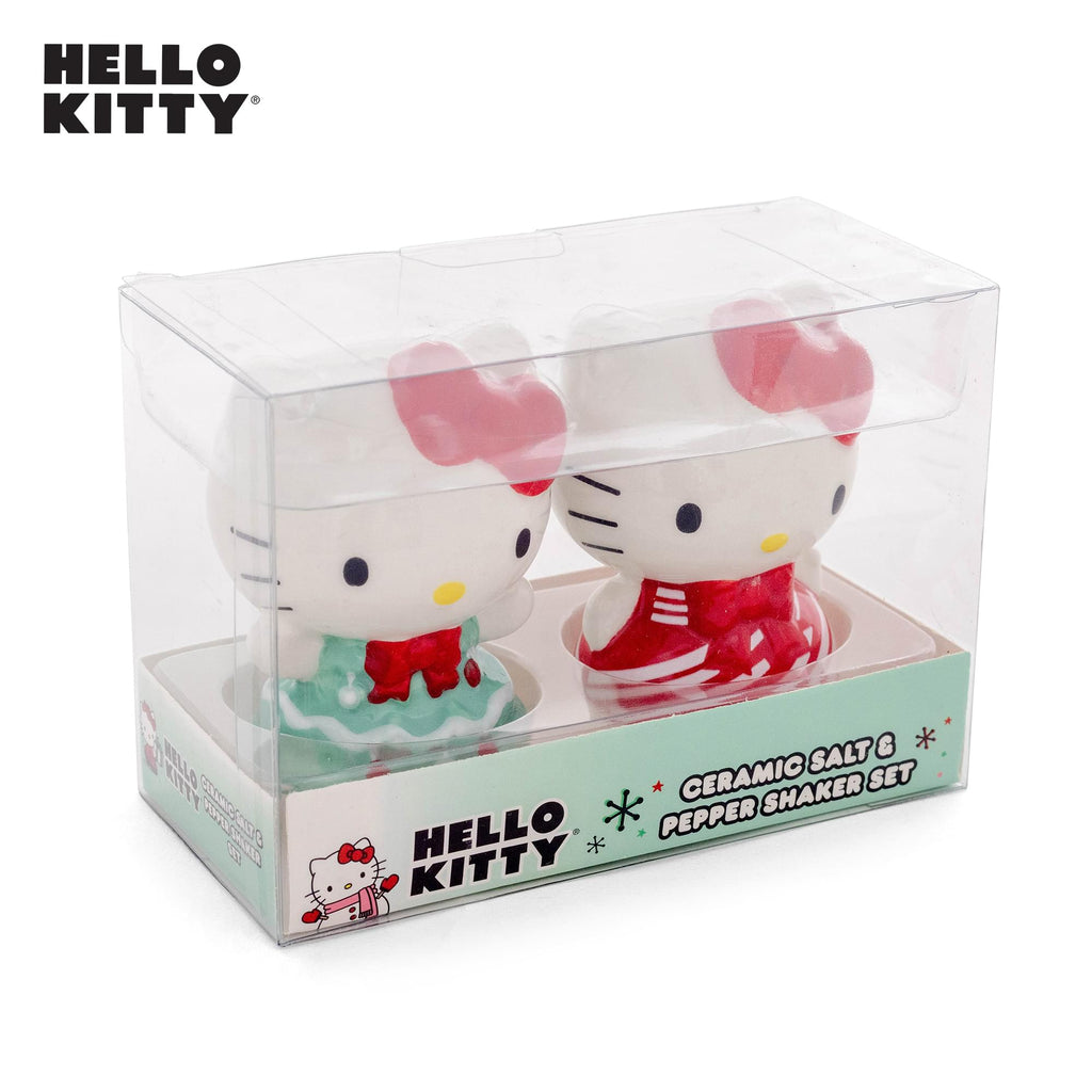 Sanrio Hello Kitty Holiday Dresses Ceramic Salt and Pepper Shaker Set