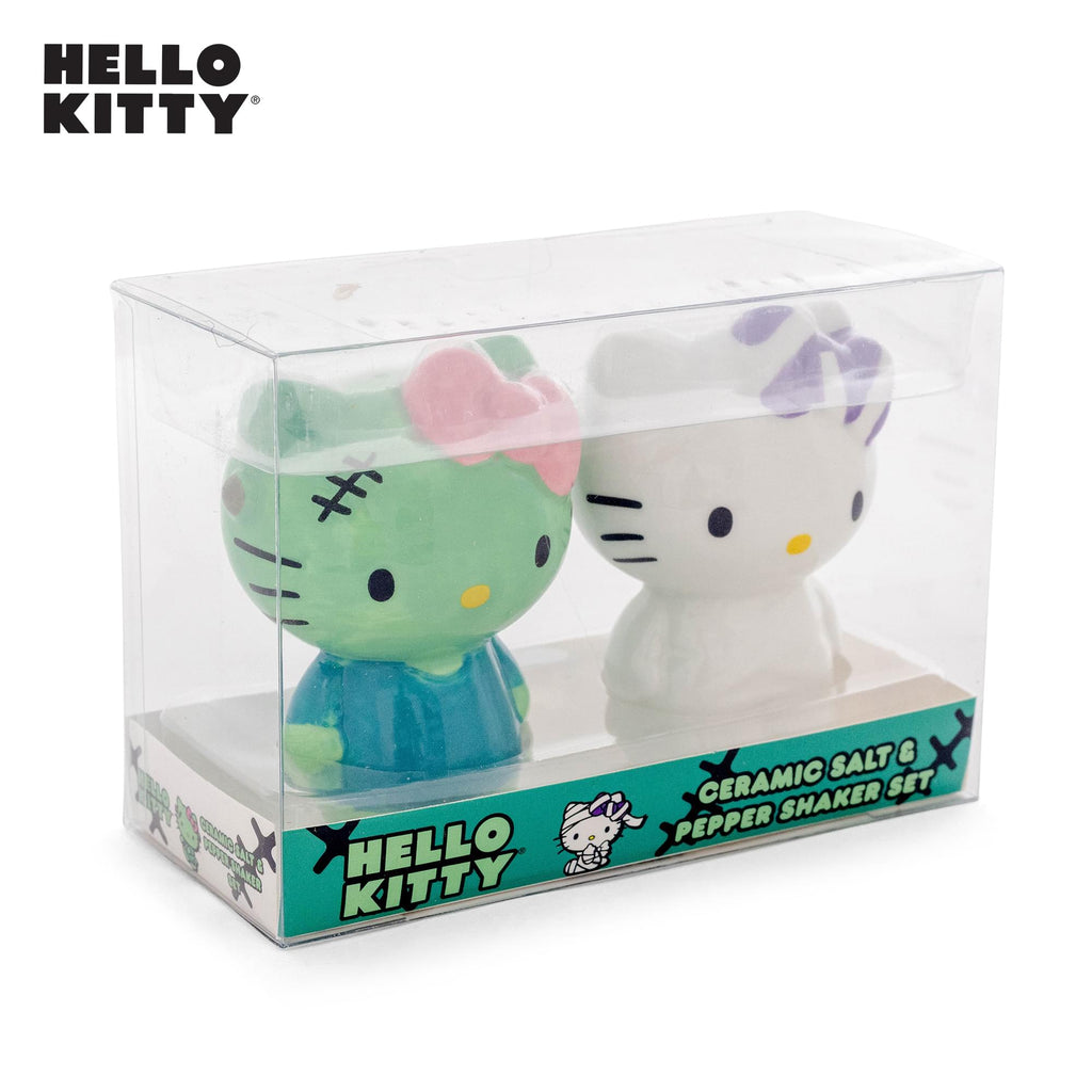 Sanrio Hello Kitty Mummy and Frankenstein Ceramic Salt and Pepper Shaker Set