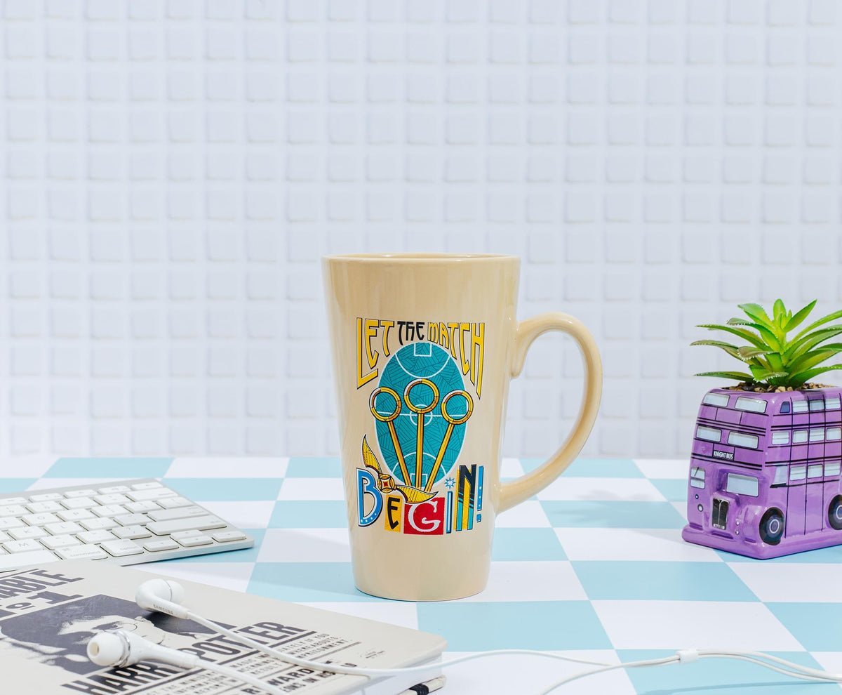 Harry Potter "Let The Match Begin" Ceramic Latte Mug | Holds 16 Ounces